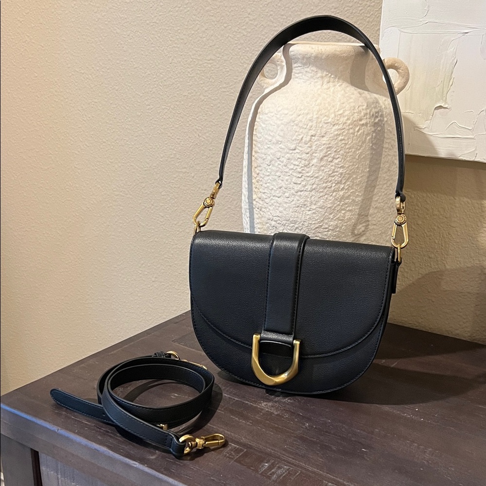 Black Leather Shoulder Bag